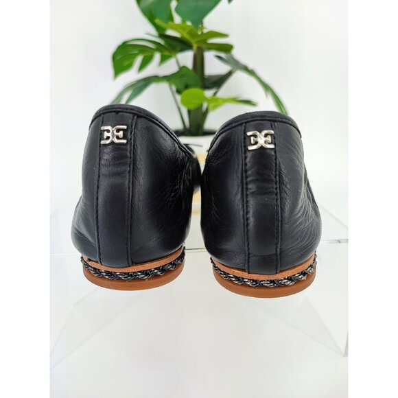 Sam Edelman Women's Meg Black Leather Ballet Flat Shoe Size 8 US - Picture 3 of 8